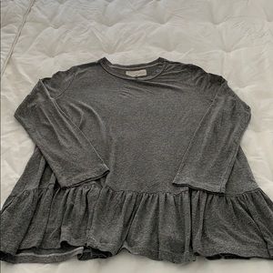 The Great long sleeve tee with ruffle